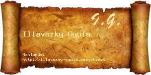 Illavszky Gyula névjegykártya